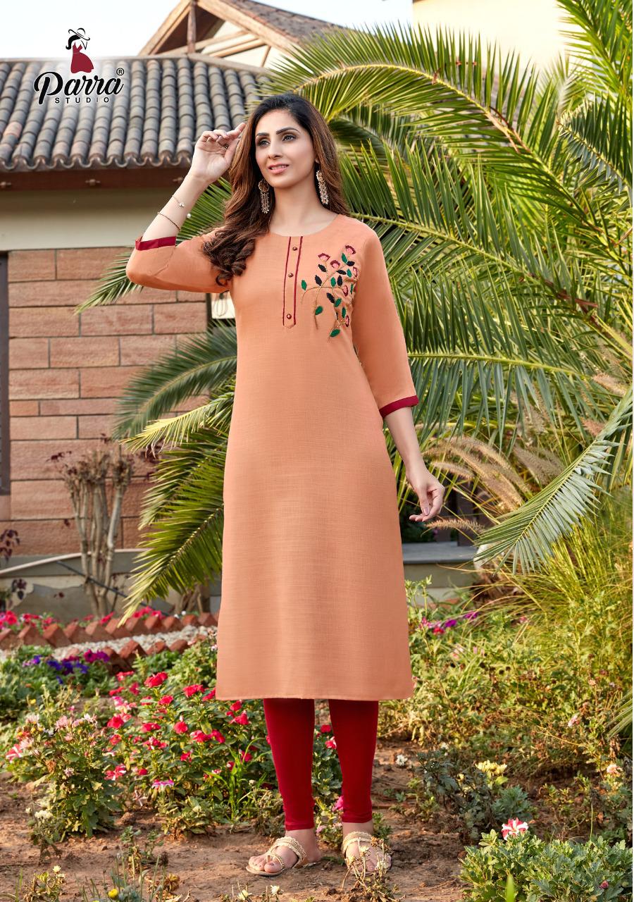 Parra Studio  Kasturi Vol  1 Fancy Embroidery Kurti Catalog