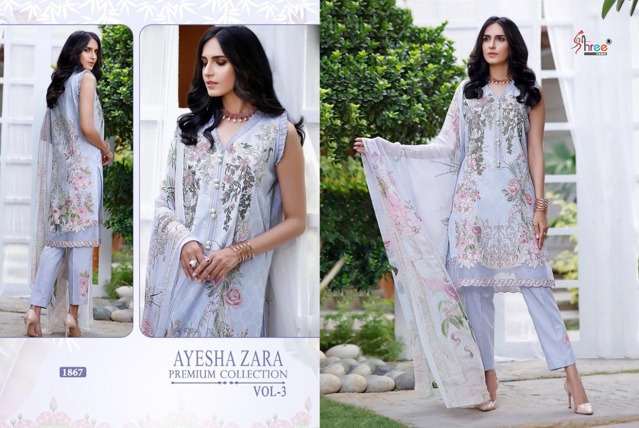 Shree Ayesha Zara Premium Collection Vol  3 Pakistani Salwar Suits Catalog