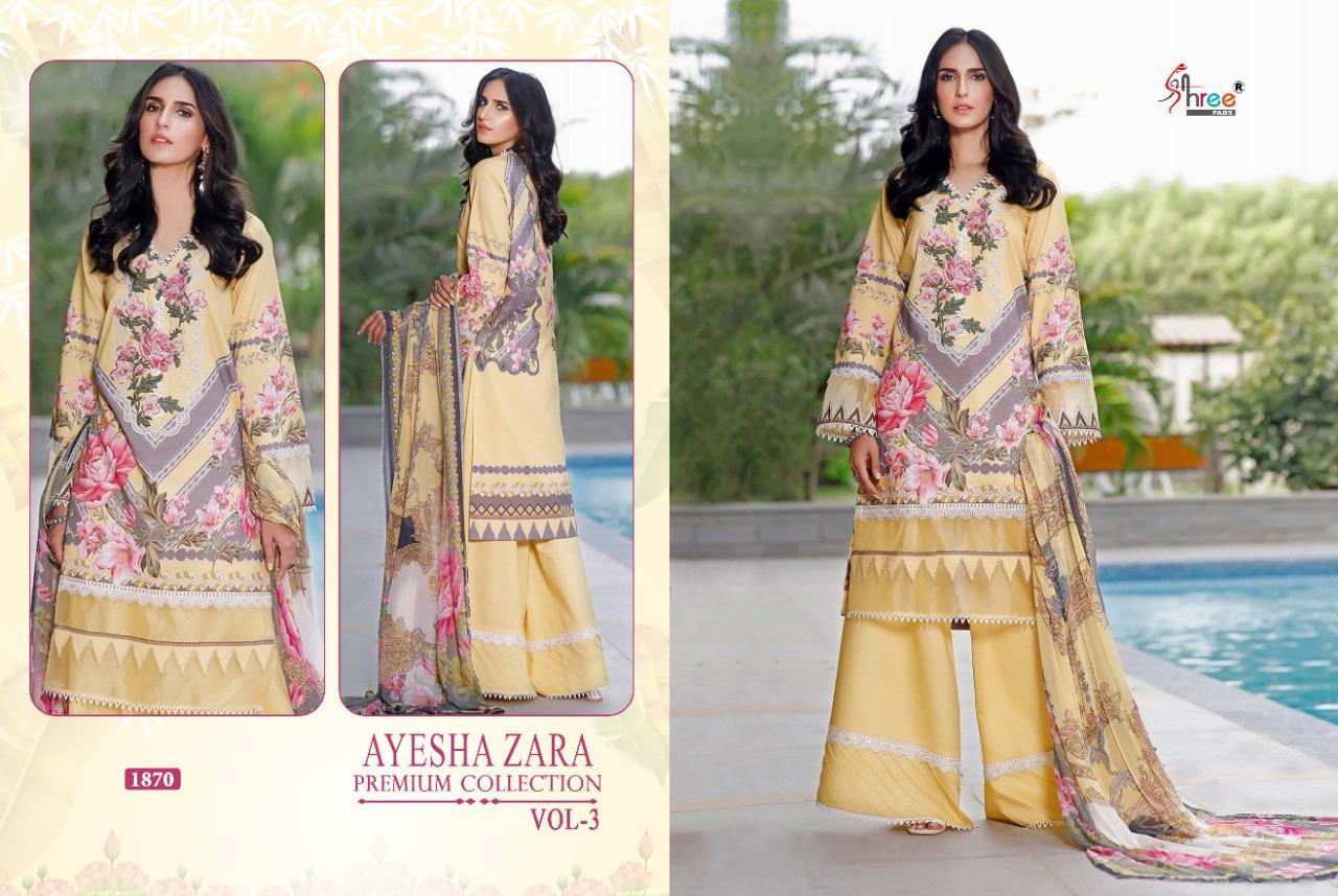 Shree Ayesha Zara Premium Collection Vol  3 Pakistani Salwar Suits Catalog