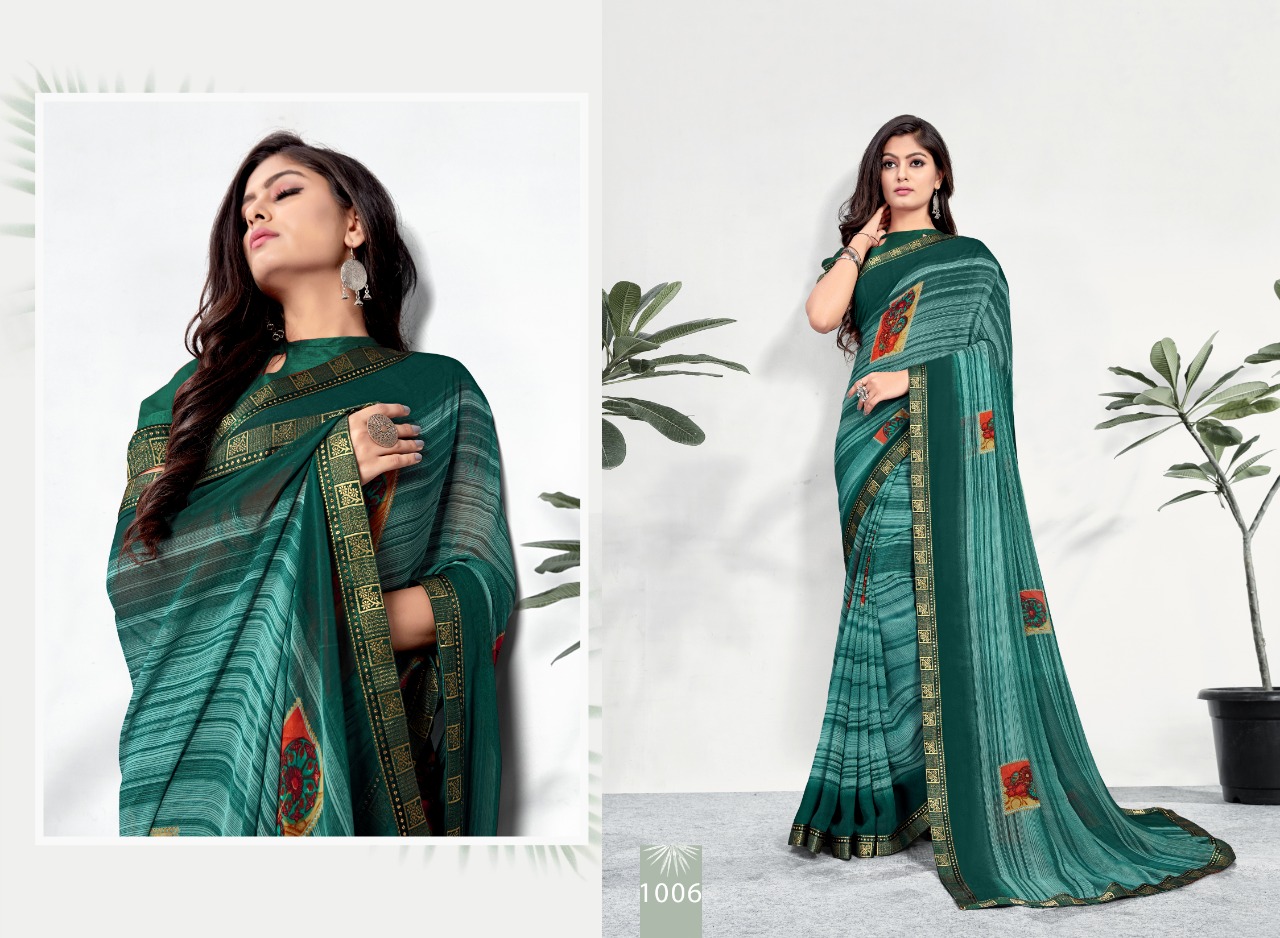 Swastik Manthan Vol 1  Casual Wear Printed Sarees Catalog