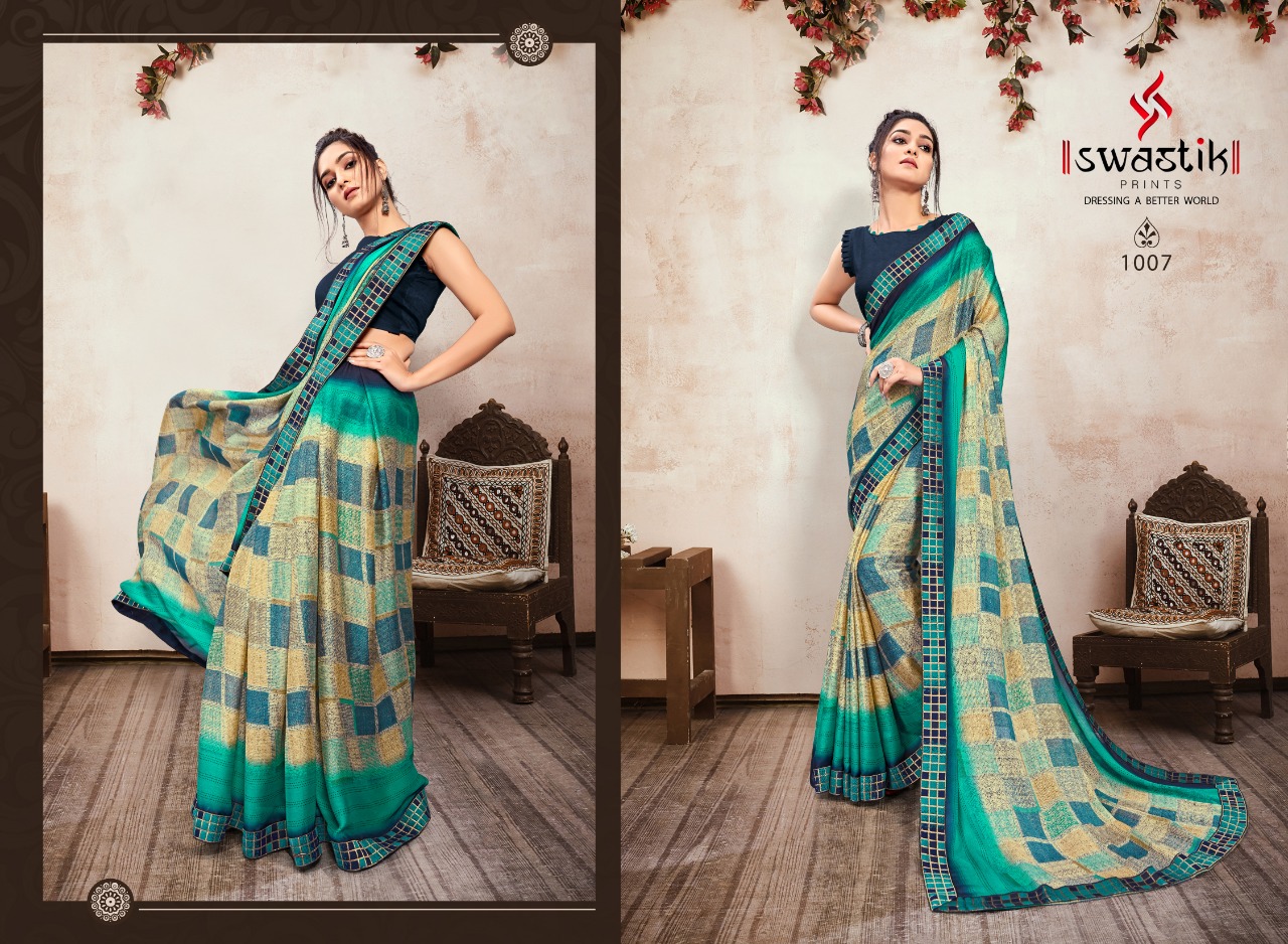 Swastik Narayani  Casual Wear Printed Sarees Catalog