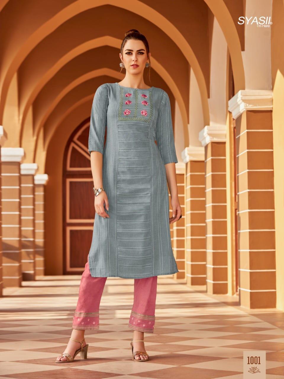 Syasii Matic Fancy Cotton Embroidery Kurti Catalog