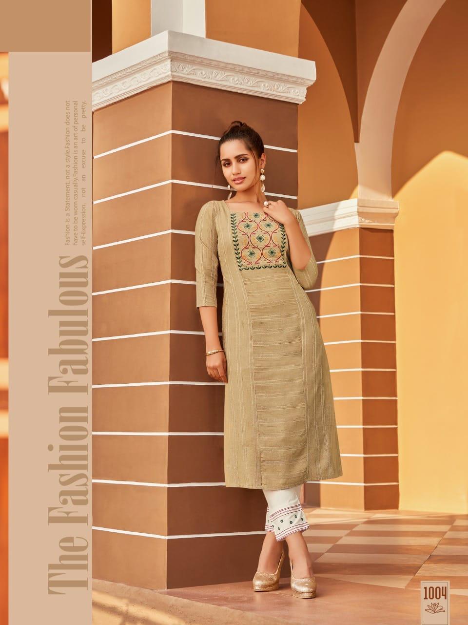 Syasii Matic Fancy Cotton Embroidery Kurti Catalog