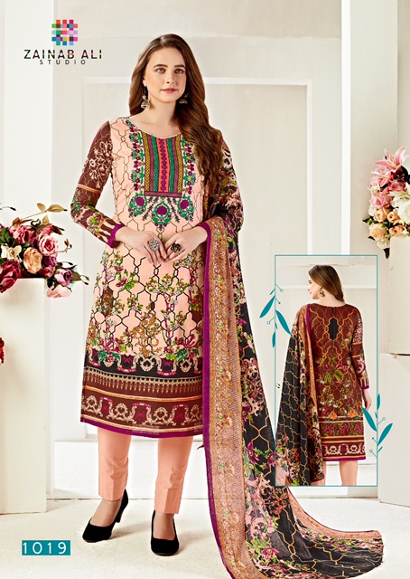 Zainab Ali  Vol 1 Premium Lawn Cotton Dress Material Catalog