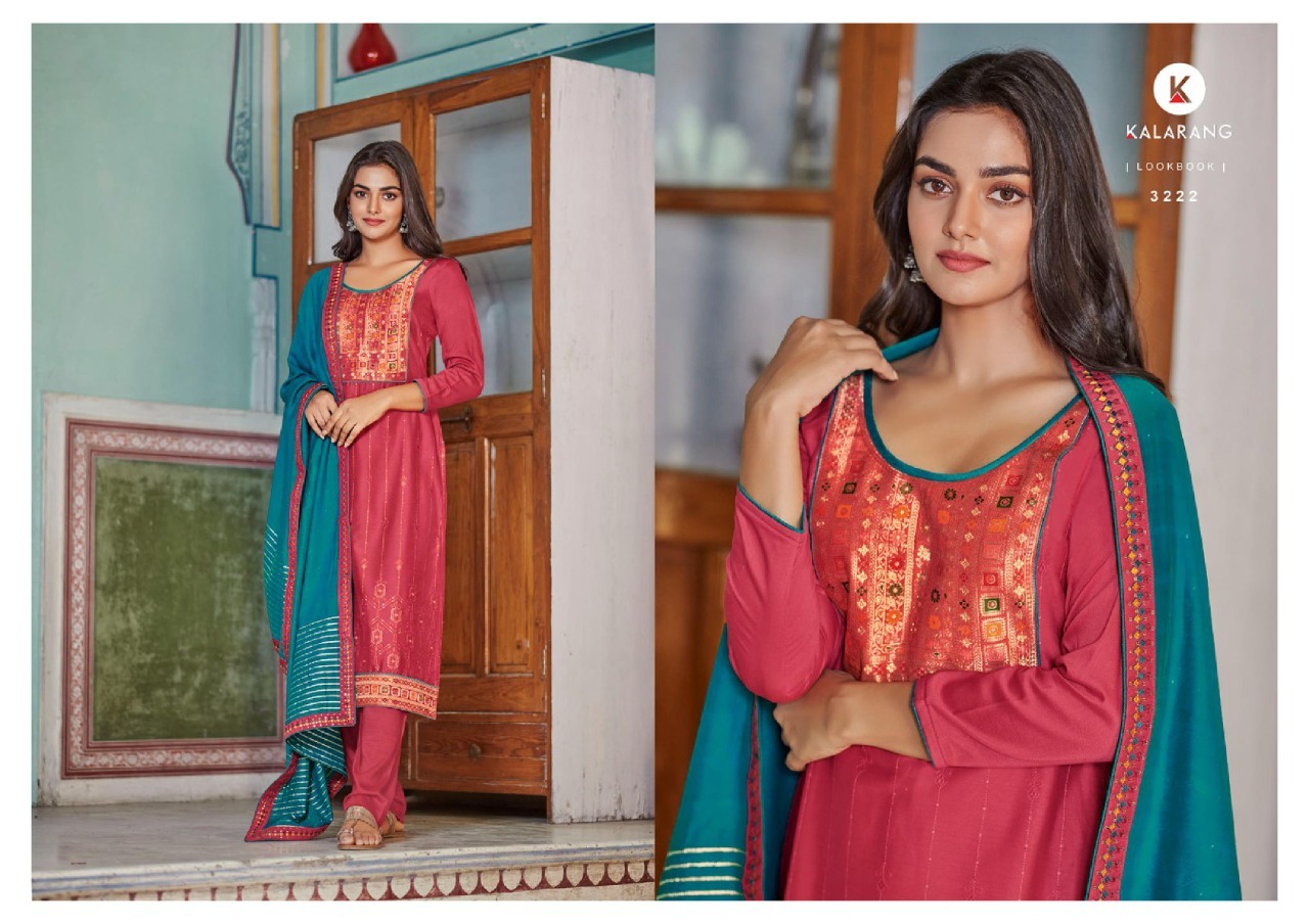 Kalarang Amira Silk Designer Dress Material Catalog