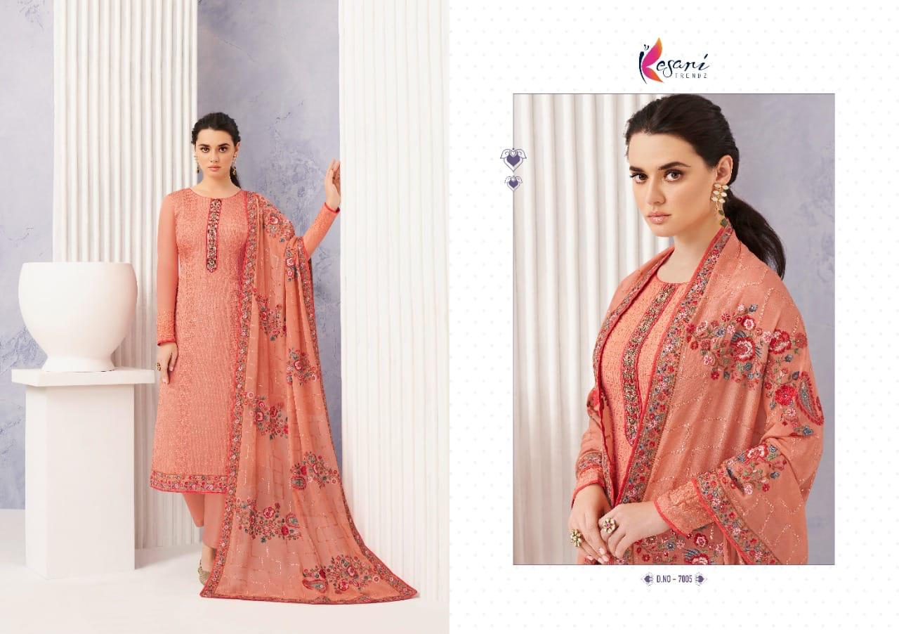 Kesari Ruby Ethnic Wear Georgette Wear Dress Material Wholesale With Rate