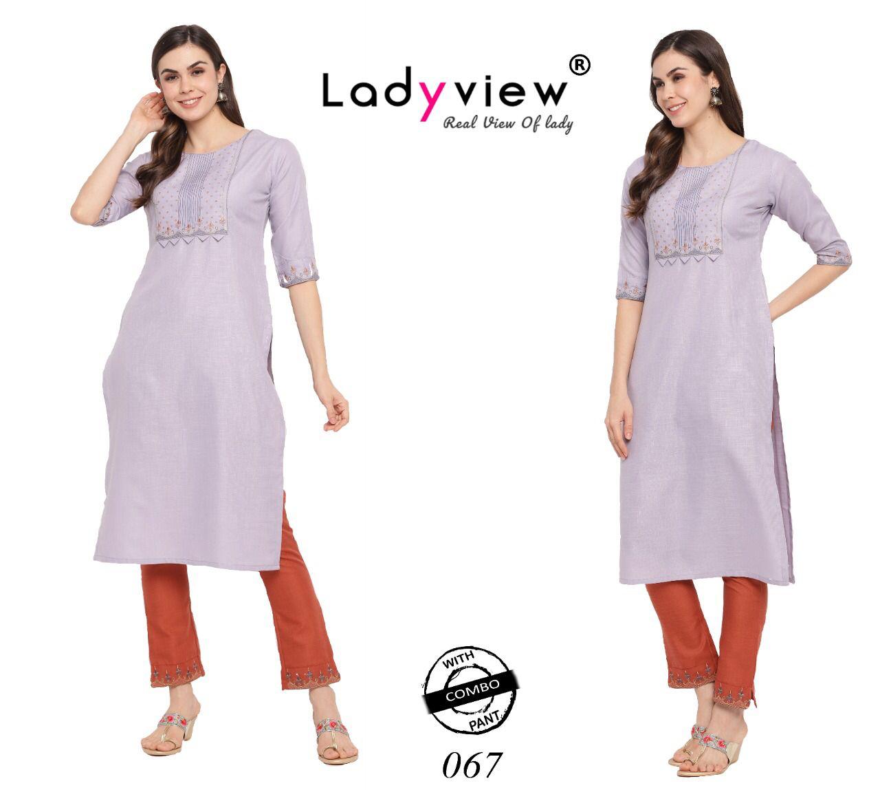 Ladyview Ruby Vol 1 Heavy Magic Slub Designer Kurti With Pant Catalogue