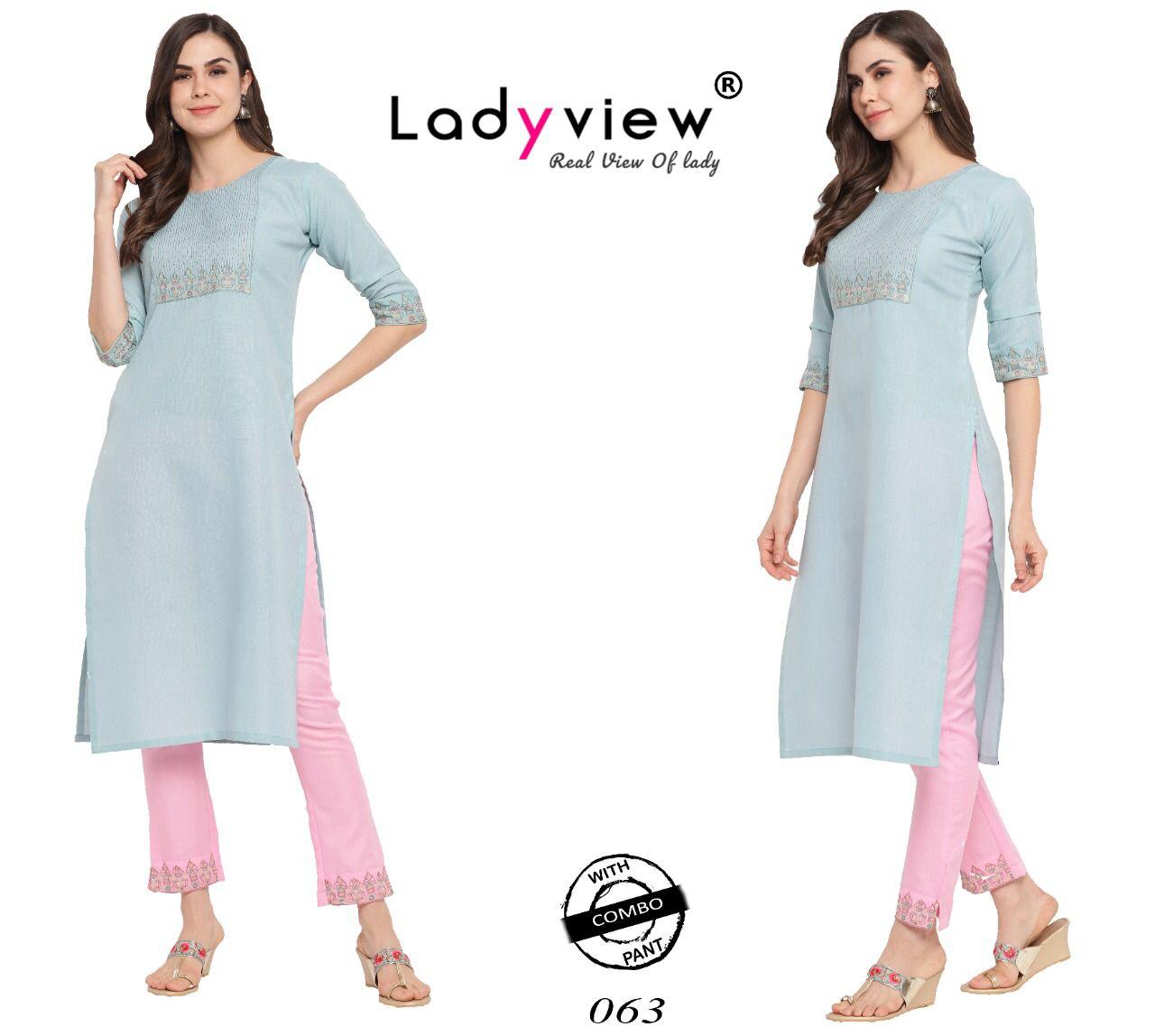 Ladyview Ruby Vol 1 Heavy Magic Slub Designer Kurti With Pant Catalogue