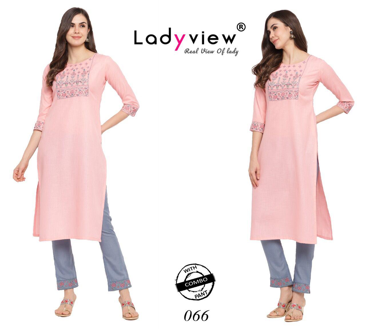 Ladyview Ruby Vol 1 Heavy Magic Slub Designer Kurti With Pant Catalogue