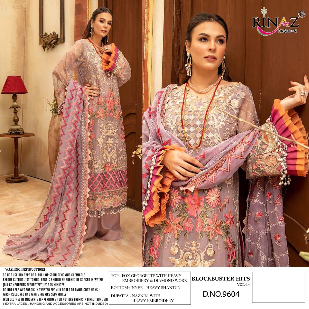 Rinaz Block Buster Hits Vol 14 Georgette Wear Pakistani Salwar Kameez Catalog