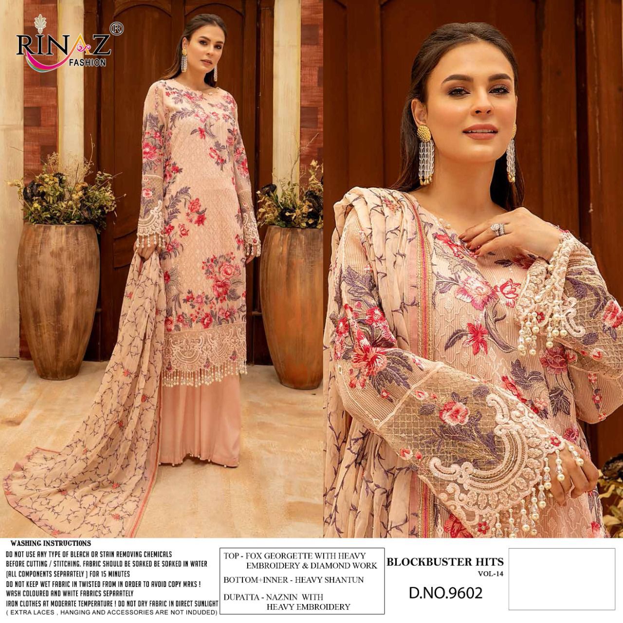 Rinaz Block Buster Hits Vol 14 Georgette Wear Pakistani Salwar Kameez Catalog