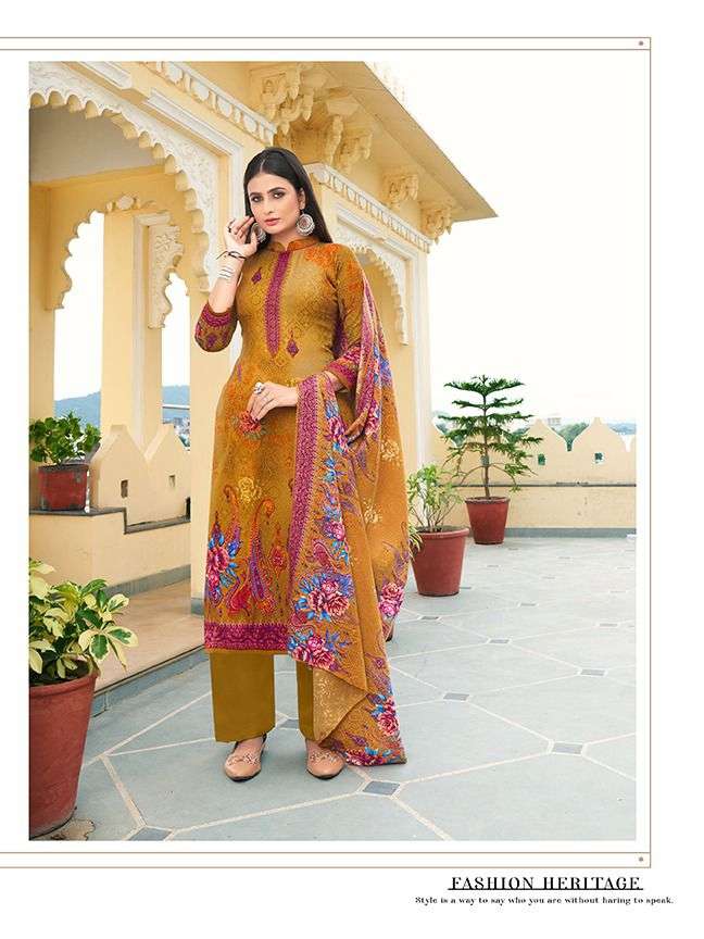 Roli Moli  Kalki 8001 To 8008 Series Pasmina Print Dress Material Catalog