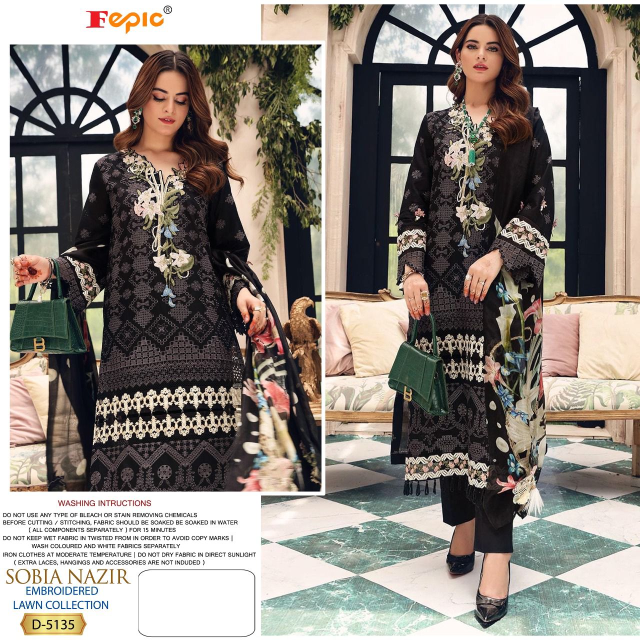 Rosemeen Sobia Nazir Embroidery Lawn Pakistani Salwar Suits Buy  Pakistani Replica Suits Wholesale Surat