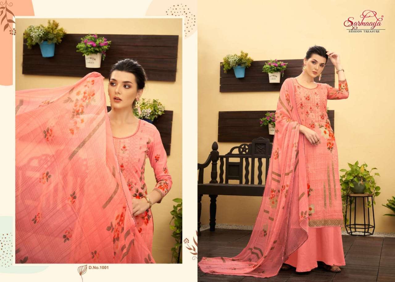 Sarmaaya  Gulnar Pure Lawn Cotton With Embroidery Dress Material Catalog