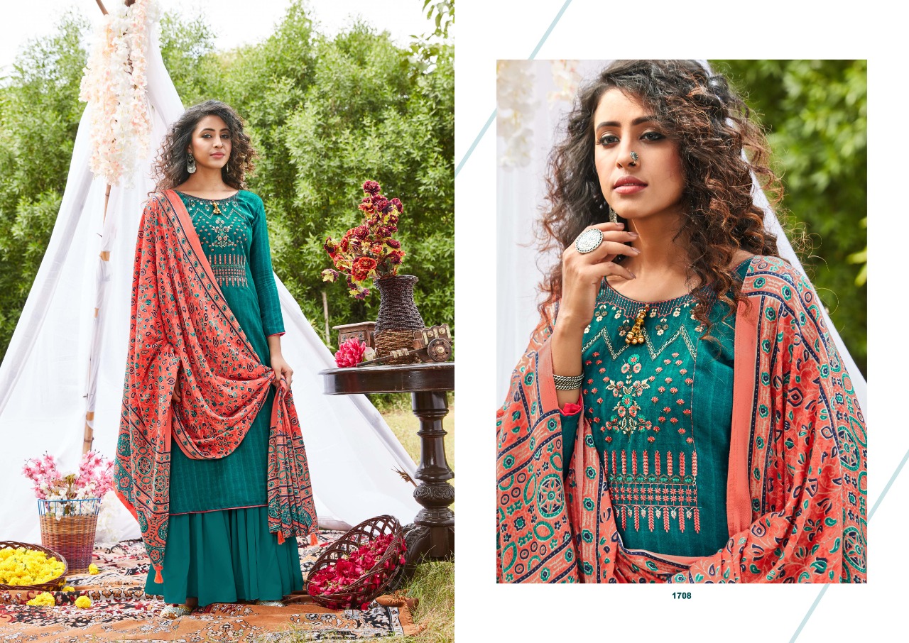 Siddhi Sagar Ajrakh Exclusive Wear Pashmina Catalog