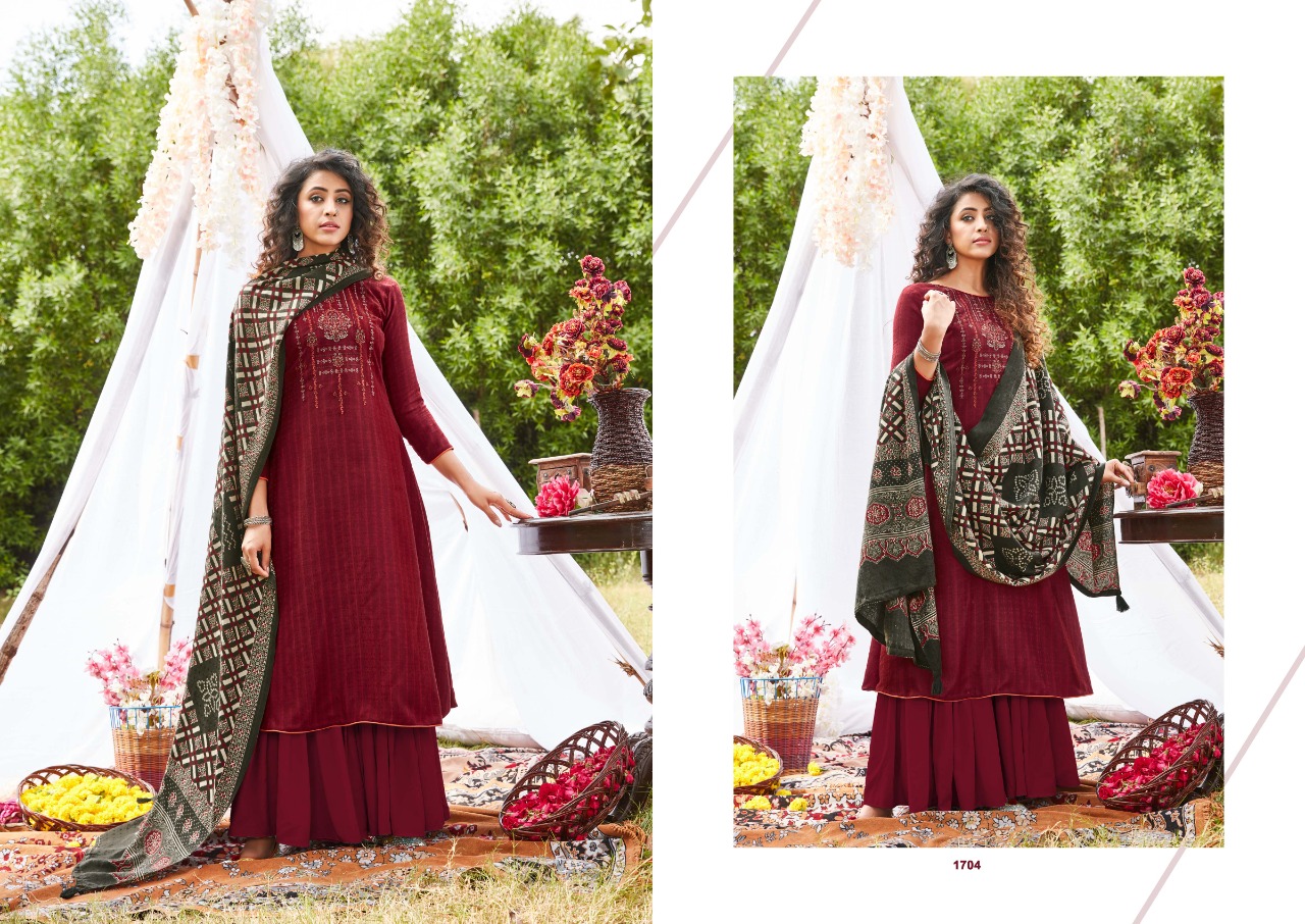 Siddhi Sagar Ajrakh Exclusive Wear Pashmina Catalog