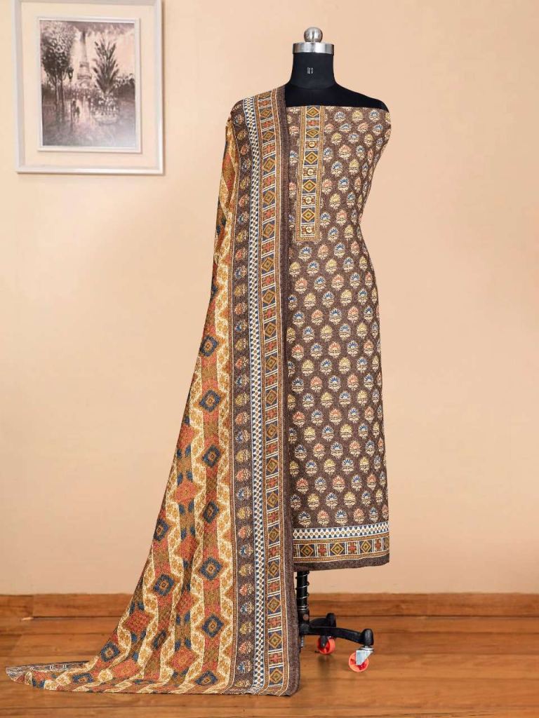 Bipson Safari 1601 Pashmina Print With Work Dress Material Catalog
