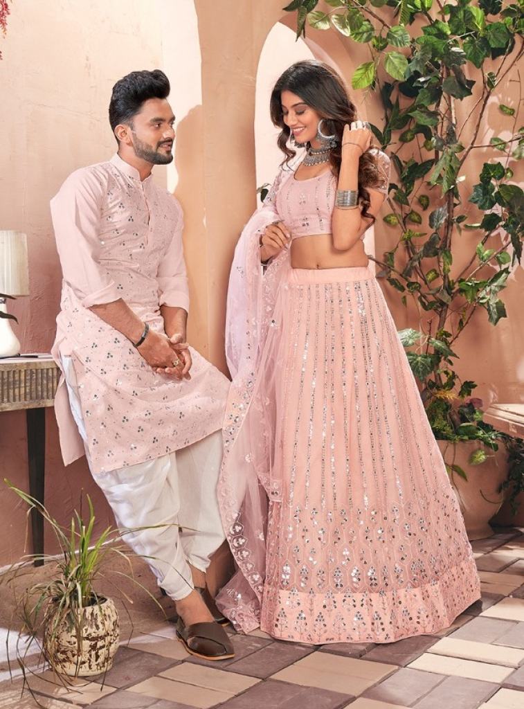 Couple Matching Lehenga And Kurta Low Rate Collection