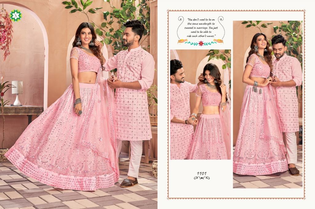 Couple Wear Lehenga & Kurta Wedding And Engagement & Festival  Buy Pink Colour Collection
