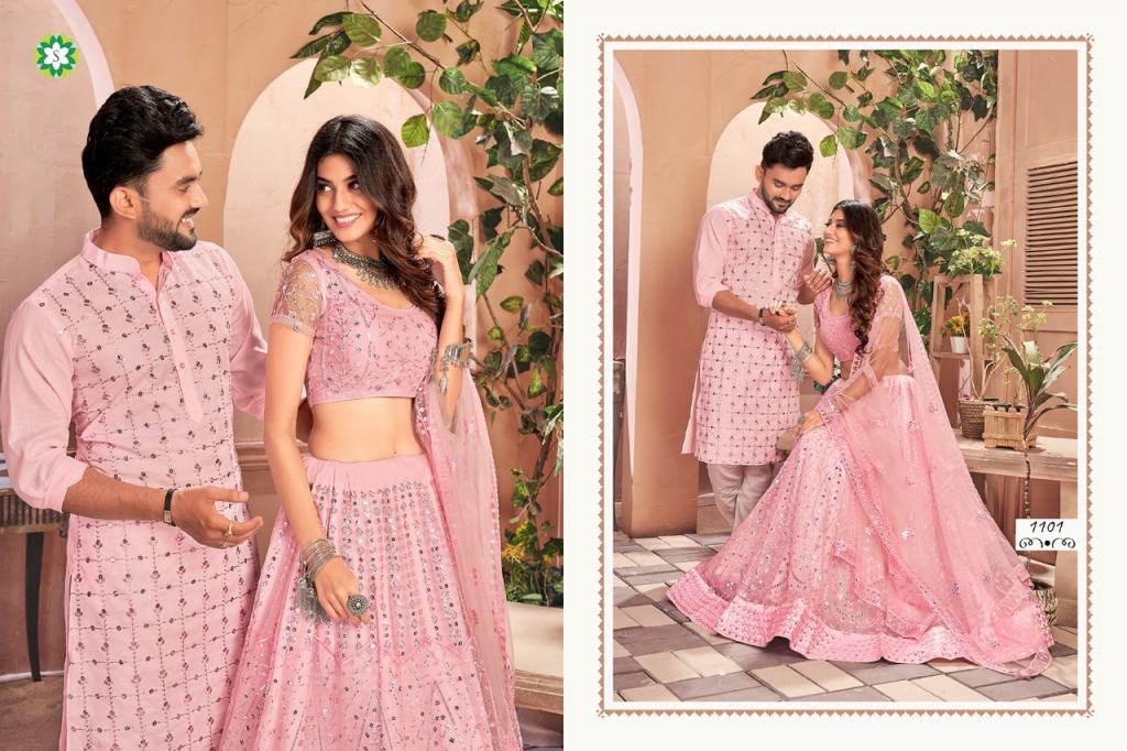 Couple Wear Lehenga & Kurta Wedding And Engagement & Festival  Buy Pink Colour Collection