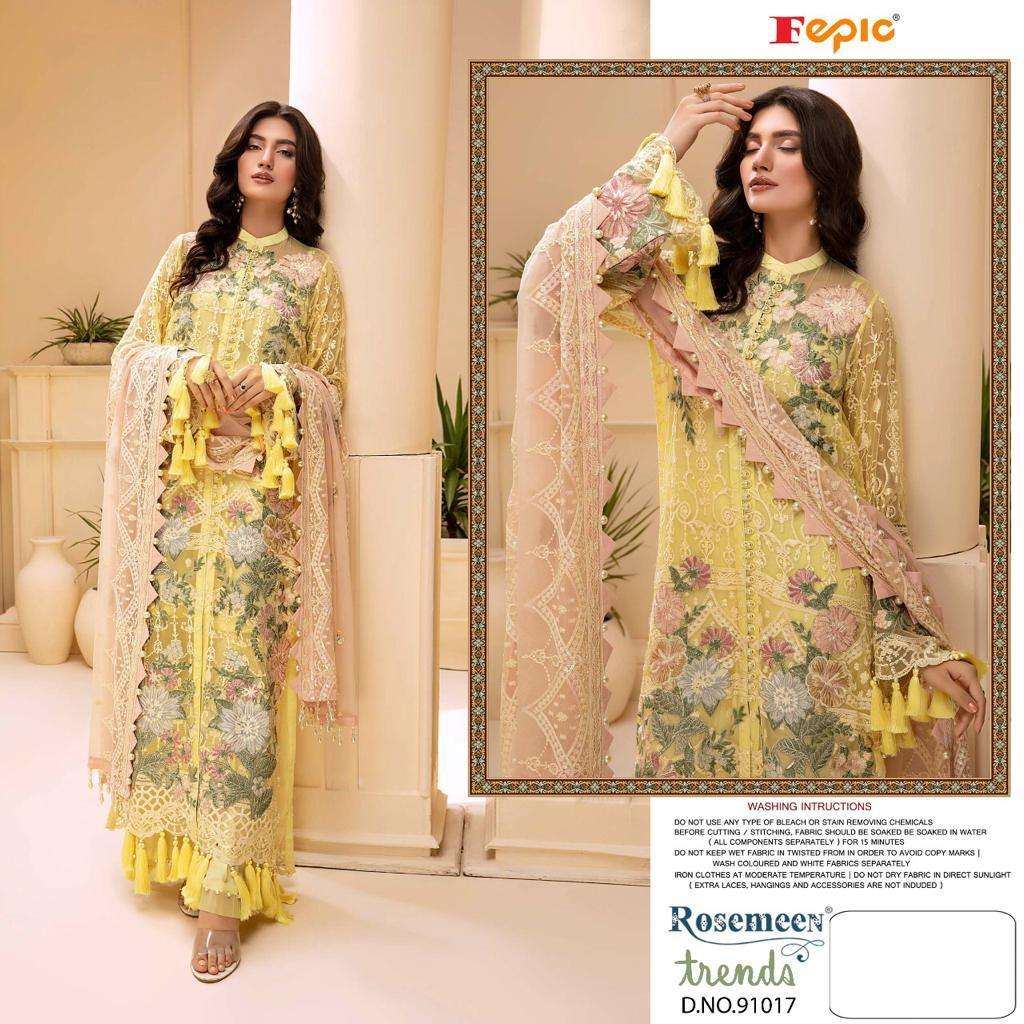 Fepic Rosemeen Trends Faux Georgette With Embroidered Pakistani Suits Catalog