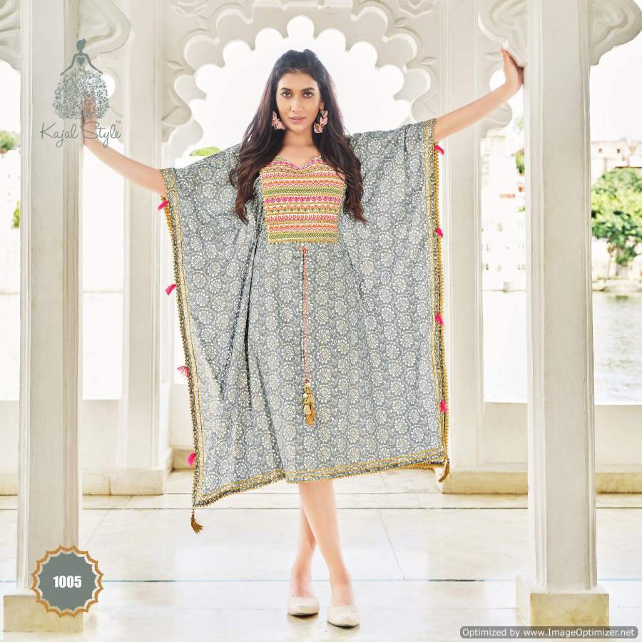 Kajal Style Cocktail Vol 1 Fancy Wear Kaftan Kurti Catalog