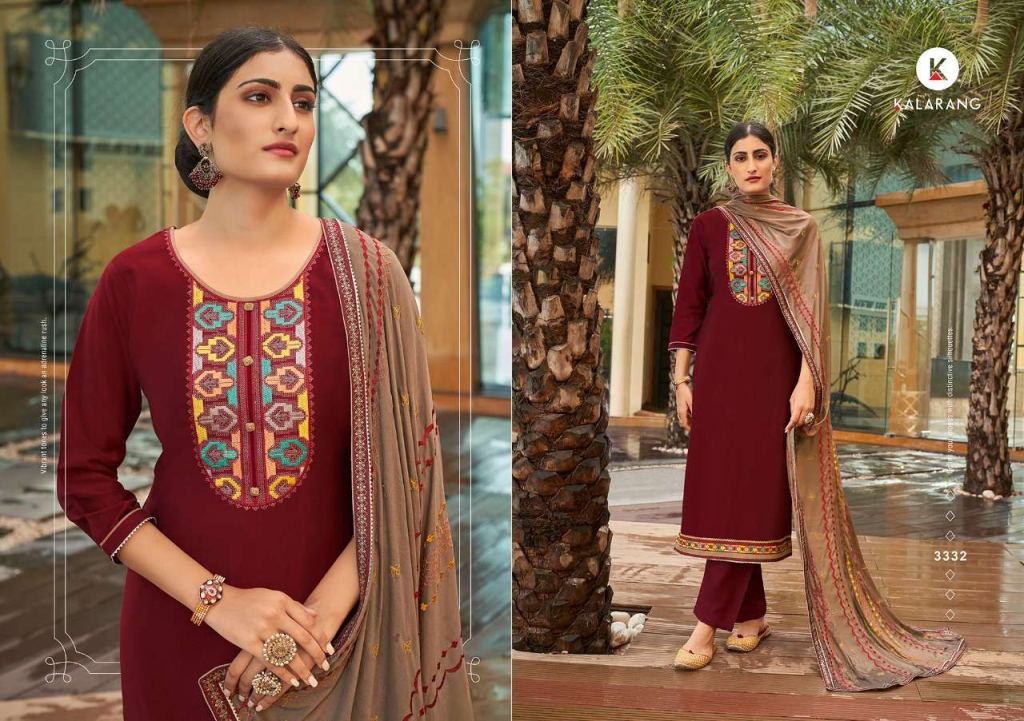 Kalarang Anokhi Parampara Silk All Over With Embroidery Dress Material