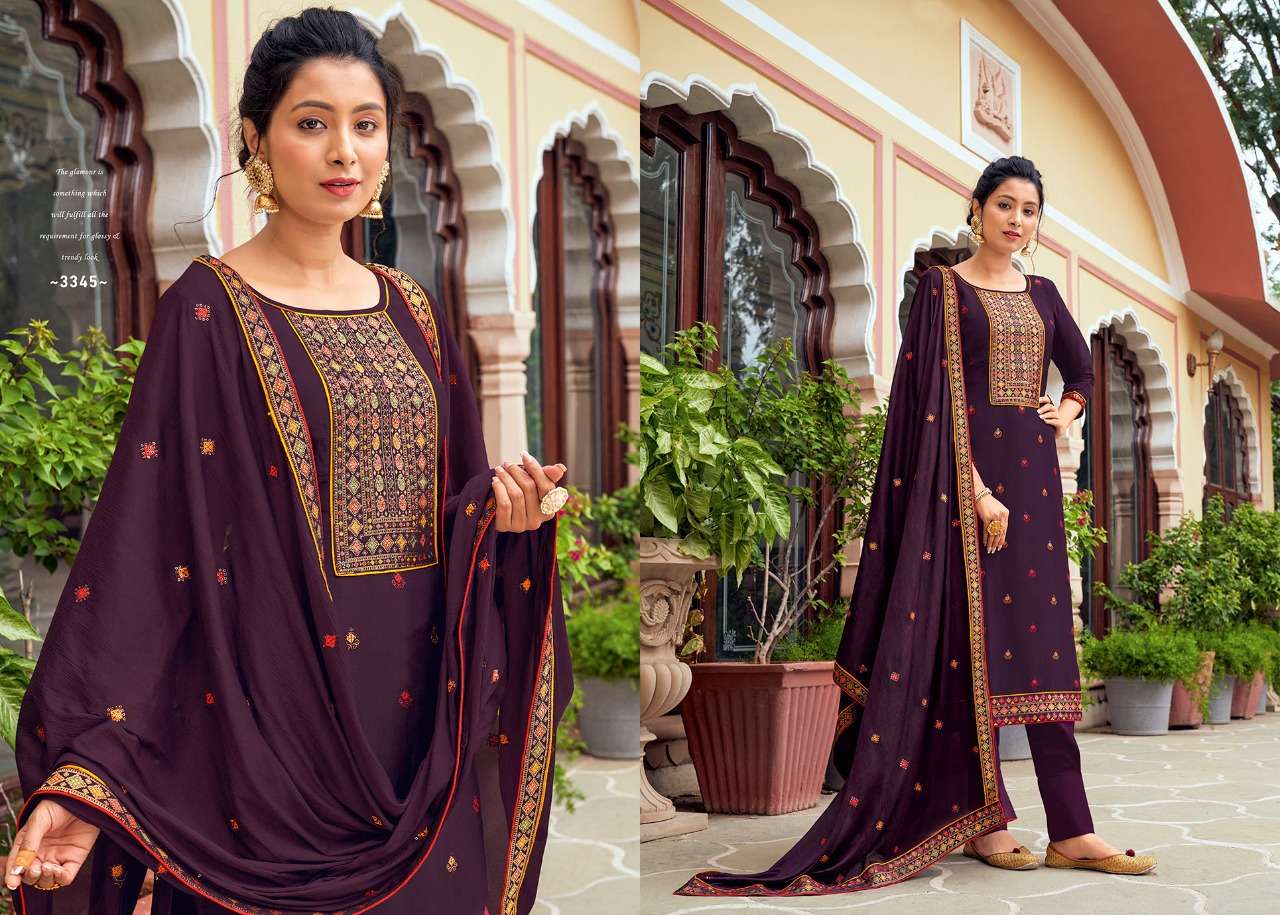 Kessi Rangoon Aaradhya Heavy Muslin With Work Readymade Dress Material Catalog