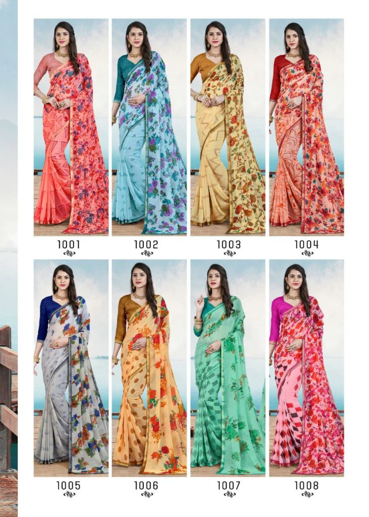 Swastik Flora Printed Wholesale Saree Catalog