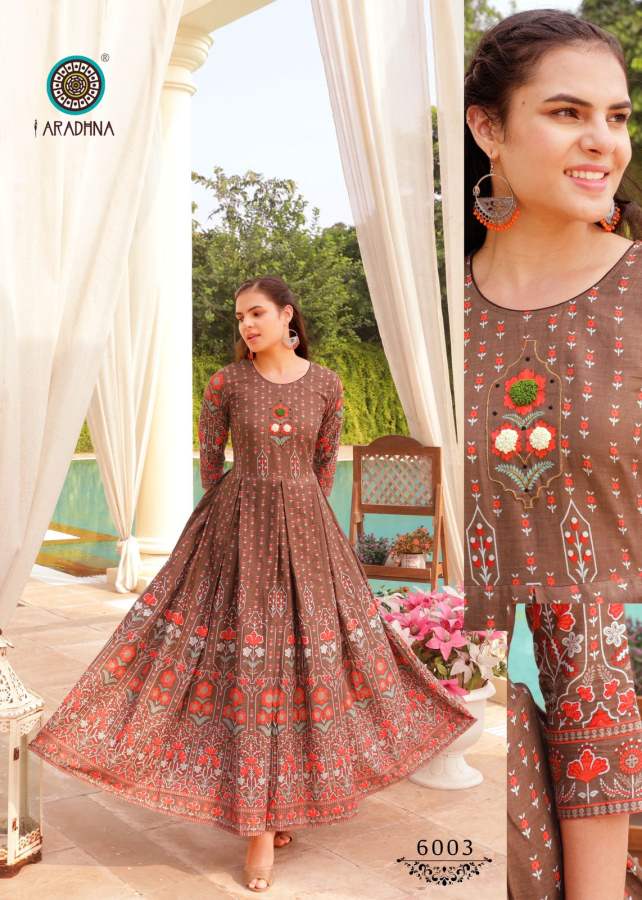 Aradhna Level Vol 6 Long Anarkali Kurti Catalog