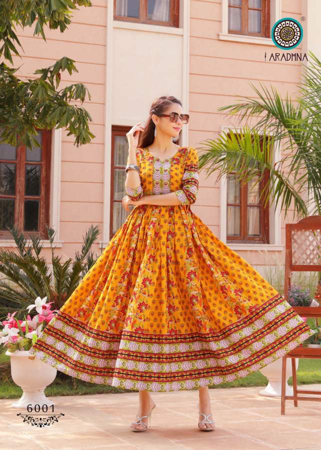 Aradhna Level Vol 6 Long Anarkali Kurti Catalog