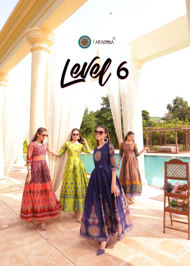 Aradhna Level Vol 6 Long Anarkali Kurti Catalog