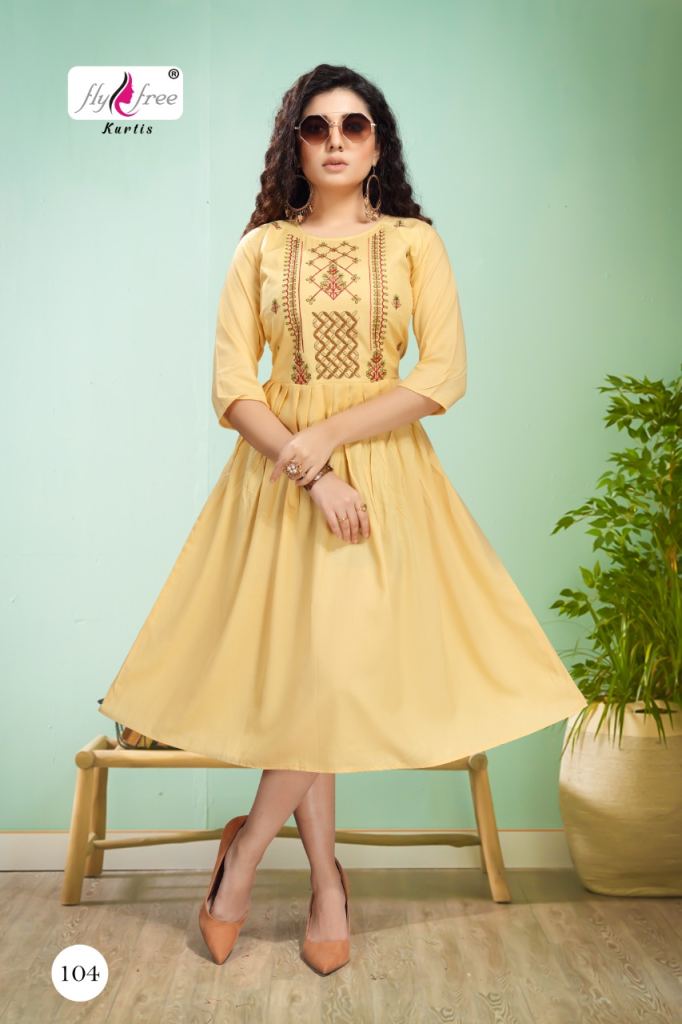 Fly Free Airjet Anarkali Kurti Wholesale Rate In Shop