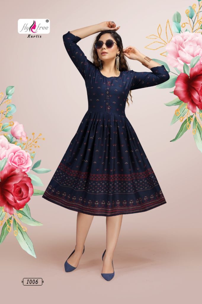 Fly Free Polar Anarkali Kurtis Catalog