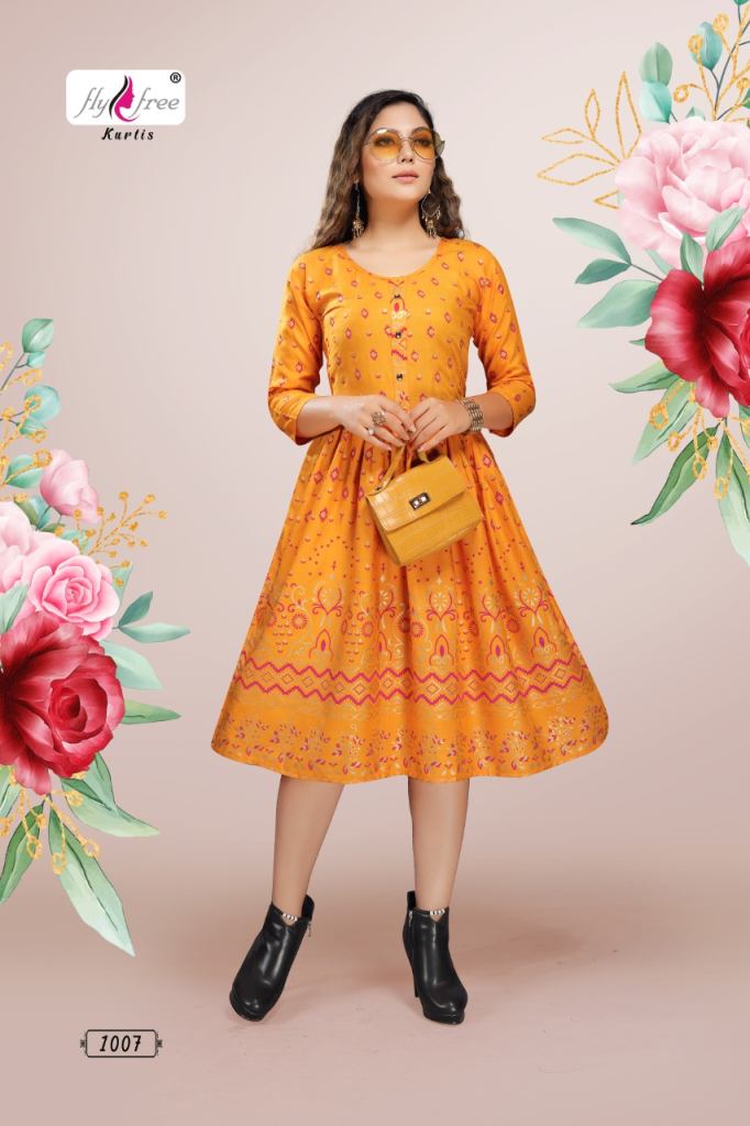 Fly Free Polar Anarkali Kurtis Catalog