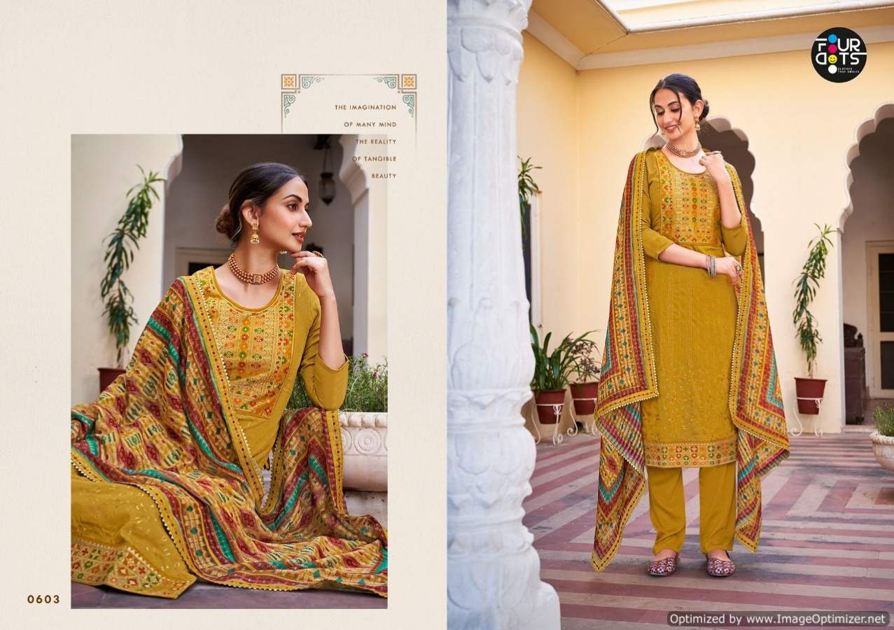 Four Dots Adhira Vol 3 Festive Wear Designer Dress Material