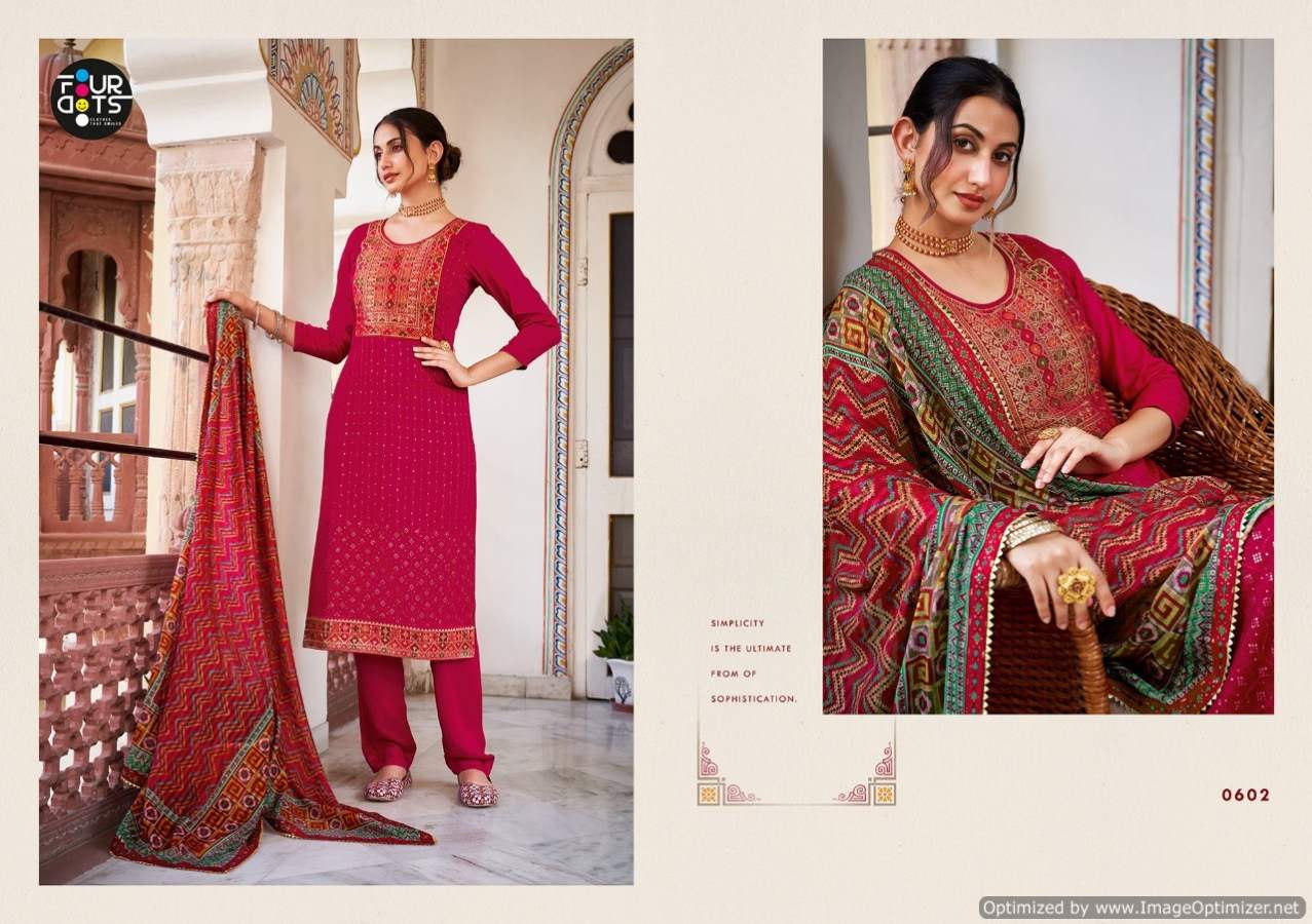 Four Dots Adhira Vol 3 Festive Wear Designer Dress Material