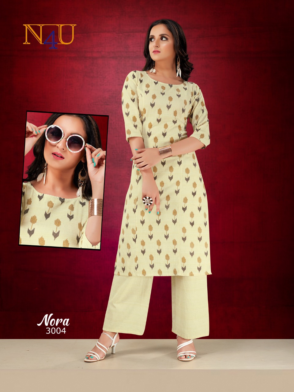 Tunic House N4u Nora Kurti With Bottom Catalog