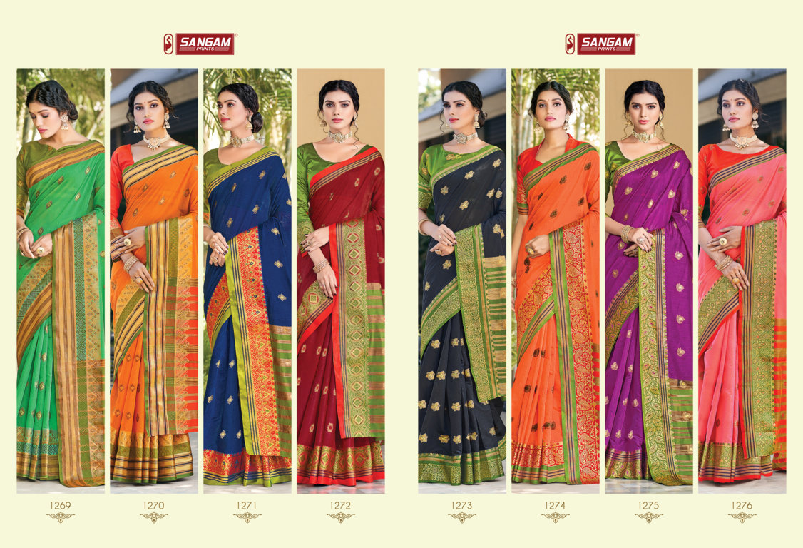 Sangam Presents Geetika Cotton Handloom Sarees