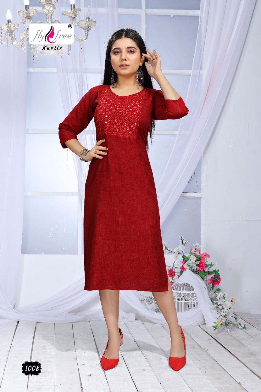 Fly Free Sunwin Casual Wear  Kurti Catalog