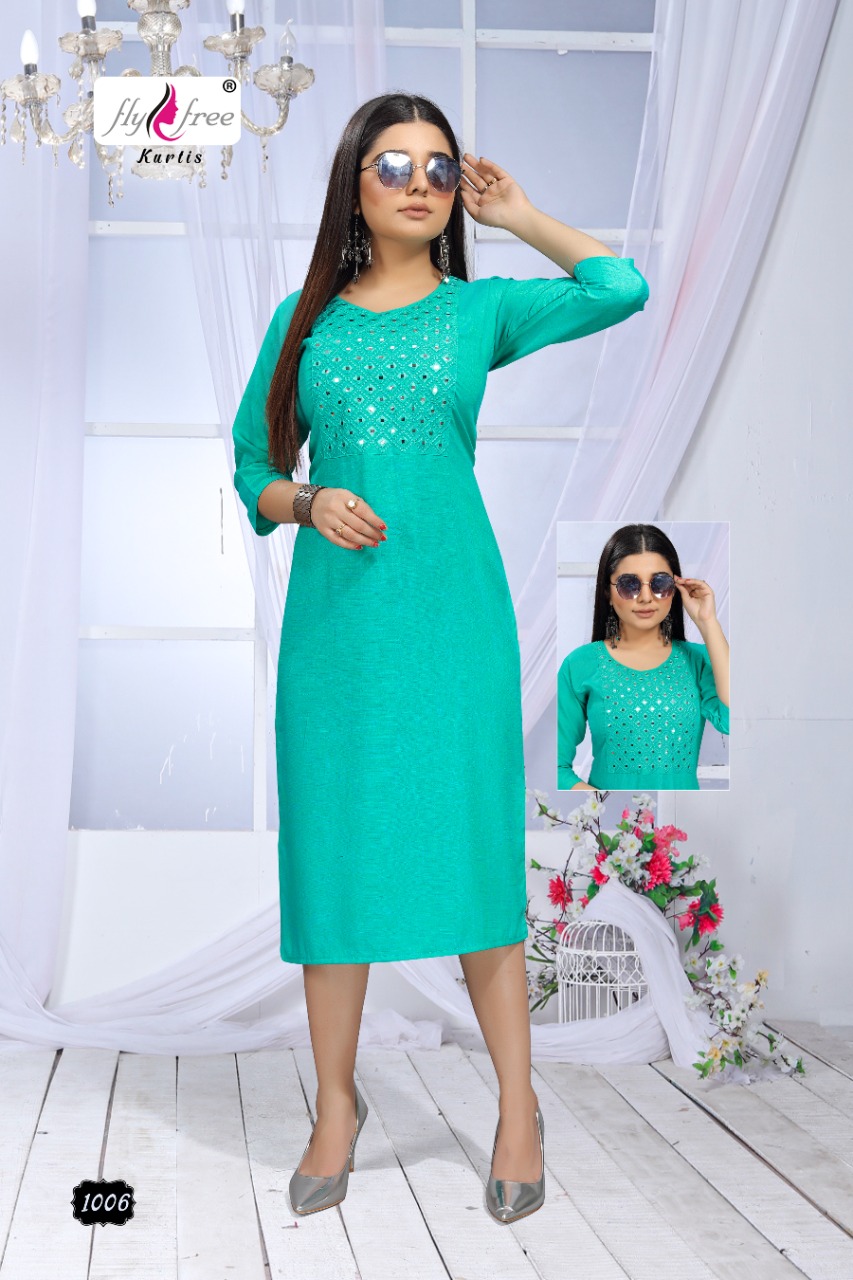 Fly Free Sunwin Casual Wear  Kurti Catalog