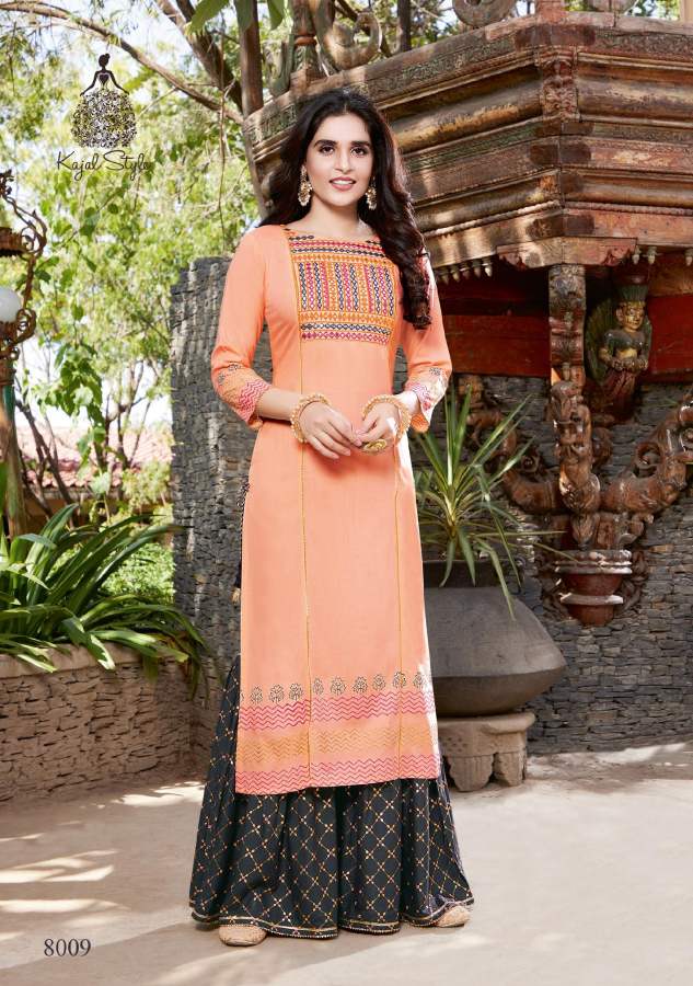 Kajal Style Fashion Label Vol 8 Fancy Wear Kurti With Bottom Catalog