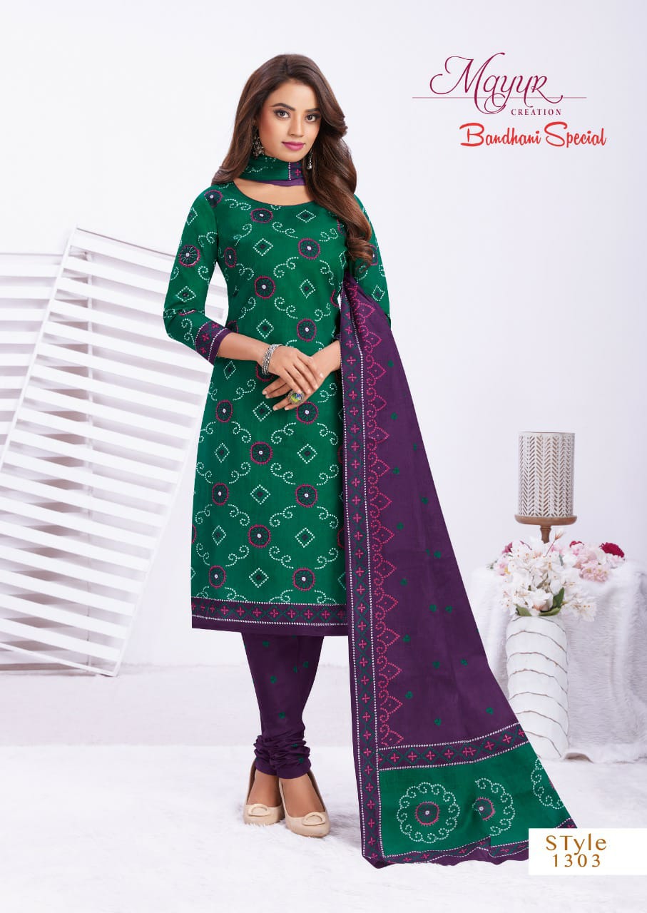 Mayur Bandhani Special Vol 13 Regular Wear Cotton Dress Material ...
