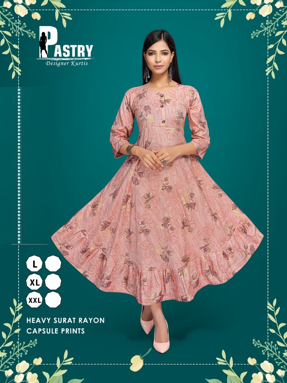 Premnath Pastry Vol 5 Anarkali Rayon Kurti Design At Best Price