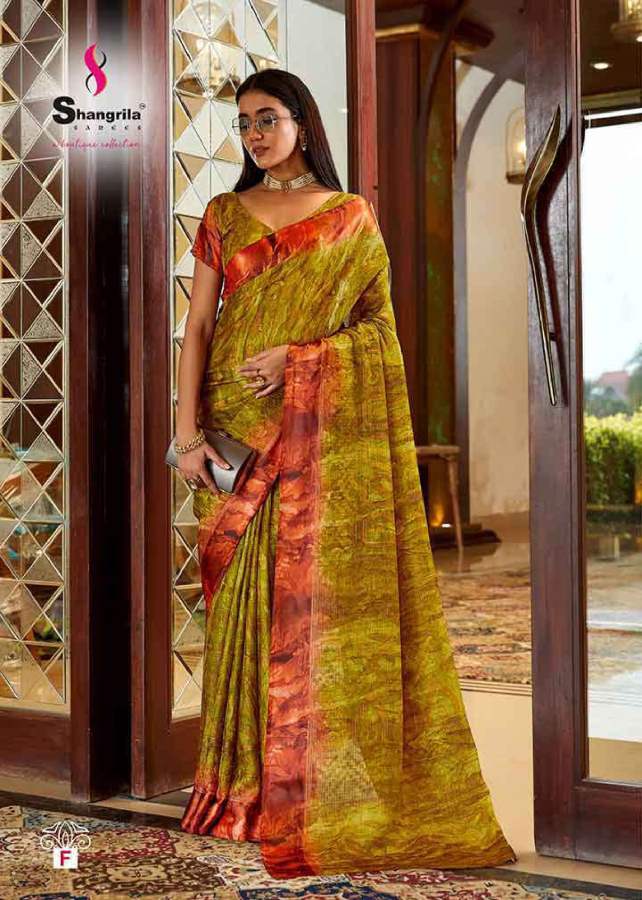 Shangrila Kashish Brasso  Vol 7 Fancy Wear Saree Catalog