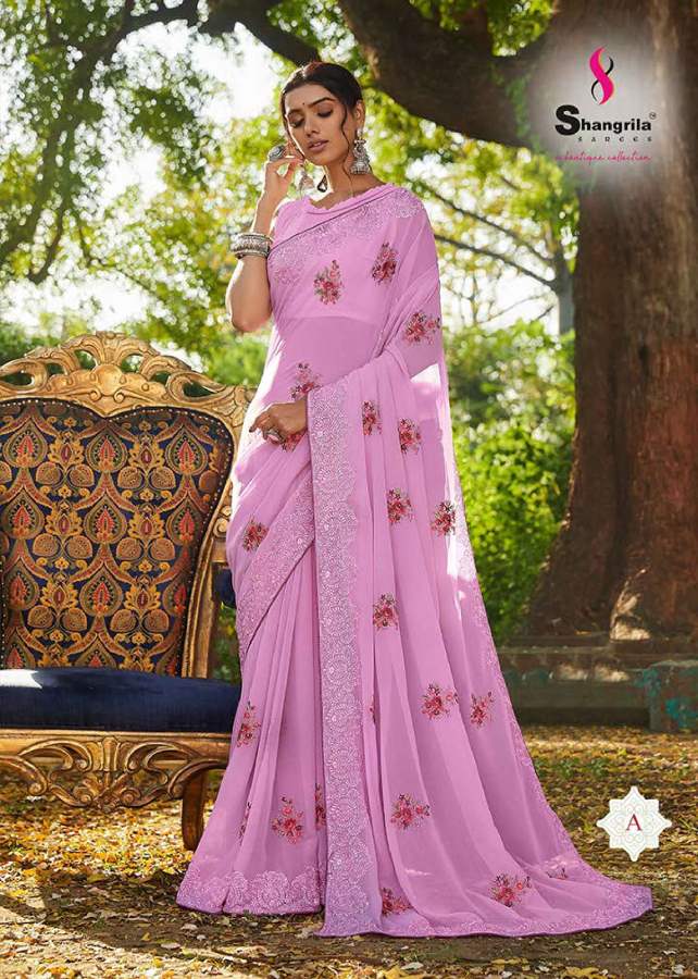 Shangrila Nikhar Casual Wear Georgette Saree Catalog