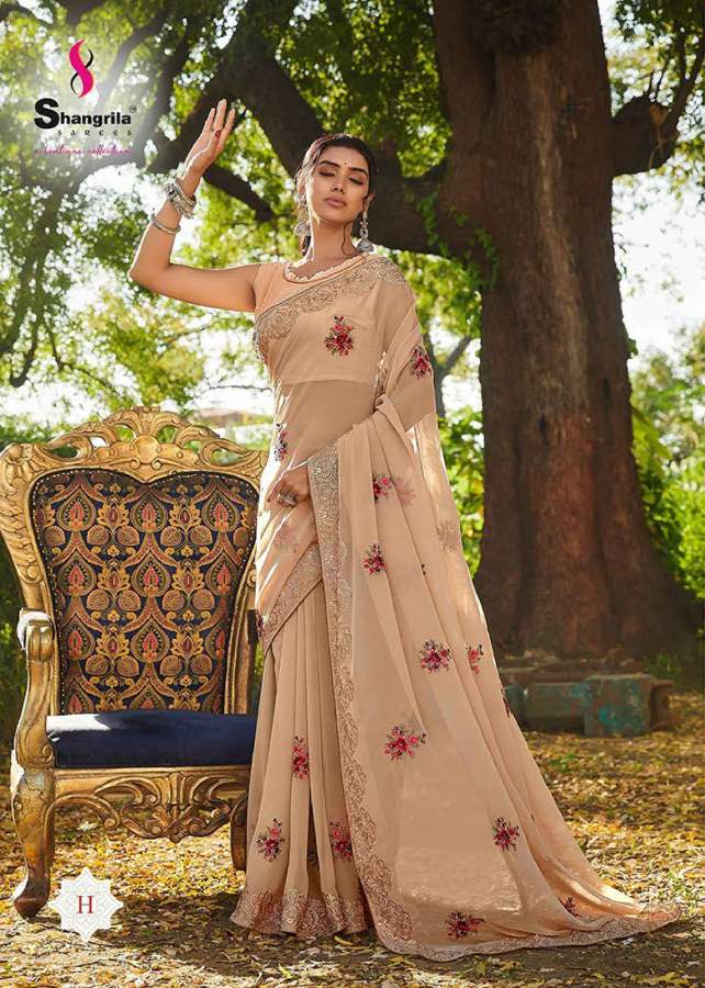 Shangrila Nikhar Casual Wear Georgette Saree Catalog