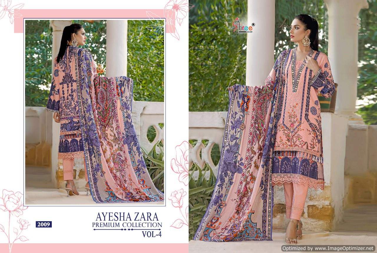 Shree Ayesha Zara Premium Collection Vol  4 Pakistani Salwar Suits Catalog