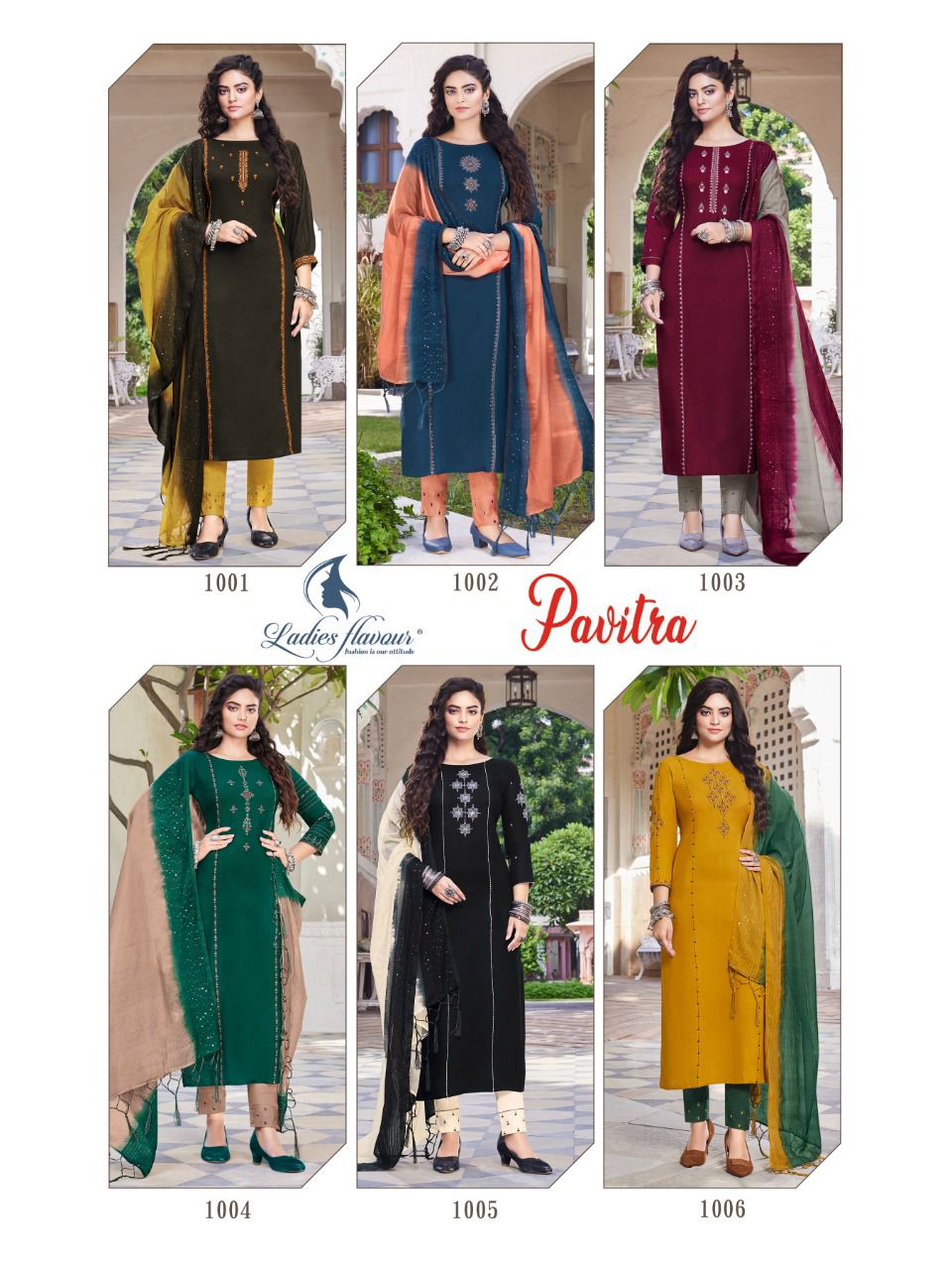 Ladies Flavour Pavitra Heavy Rayon Ready Made  Kurti Bottom  With Duptta  Catalog
