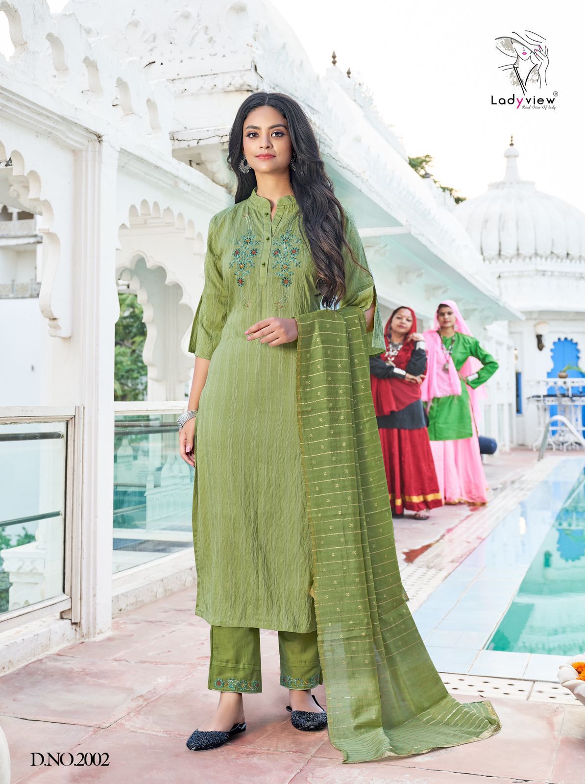 Ladyview Sundra Vol 2 Designer Embroidery Readymade  Top Bottom With Duptta Catalog